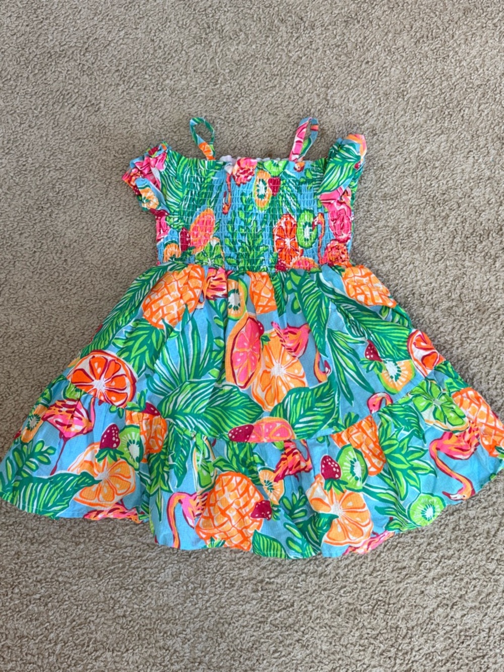 C&C California Girls Tropical Fruit Print Dress 3T Cotton Sundress NWOT - Picture 11 of 12